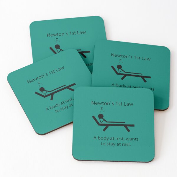 Item preview, Newton’s First Law Funny Design – Body at Rest Lazy Illustration | Physics Humor designed and sold by sciencefacts.