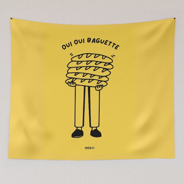 Item preview, Man Holding Stack of Baguettes designed and sold by MurellosArt.