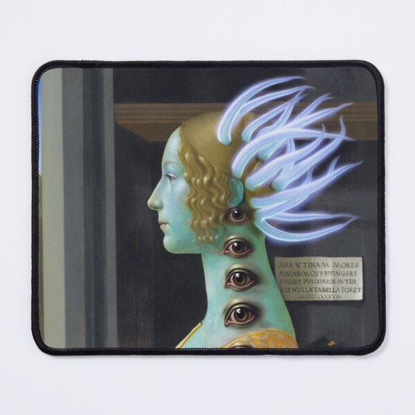 Item preview, Octopoid mistress a Creepy Lovecraftian citizen of Innsmouth portrait art designed and sold by Vintage Designs +.