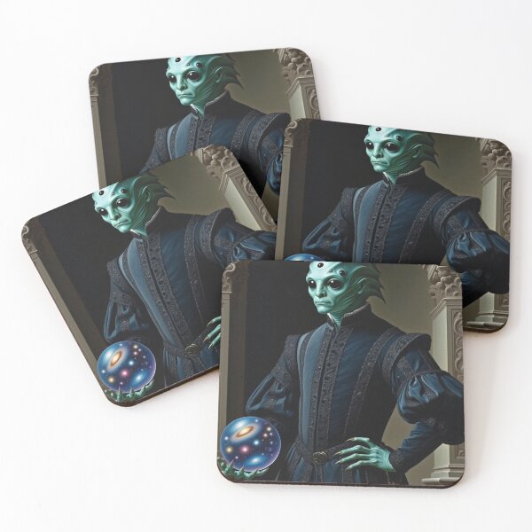 Item preview, Fish Lord Johnston a Creepy Lovecraftian citizen of Innsmouth portrait art designed and sold by Vintage Designs +.