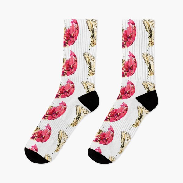 Item preview, Swallowtail butterfly on pink blossoms | Elegance & joie de vivre in nature designed and sold by Katja LebenFreude.