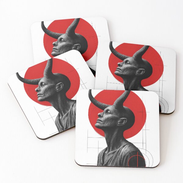 Item preview, Horned Ascendant in the Red Sun — Silhouette designed and sold by WorldMash.