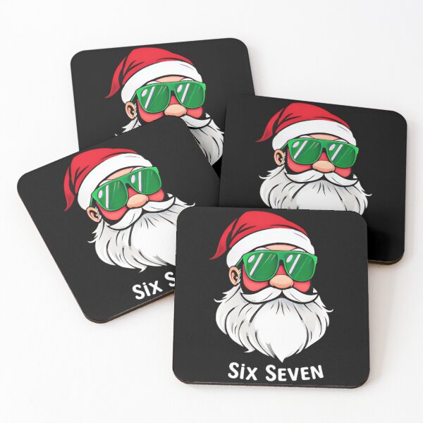 Artikelvorschau, 6 7 Weihnachtsmann mit grüner Sonnenbrille Lustiges 6-7-Meme Weihnachten Cooler Weihnachtsmann 6 7 entworfen und verkauft von Thread&Fable.