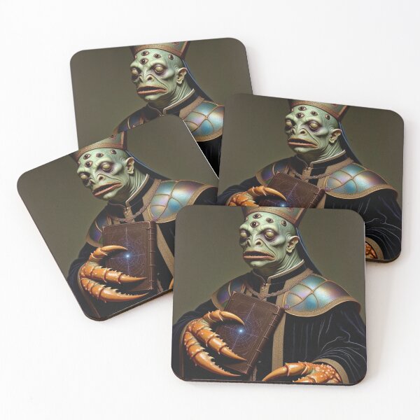 Item preview, Deacon Crabhands a Creepy Lovecraftian citizen of Innsmouth portrait art designed and sold by Vintage Designs +.