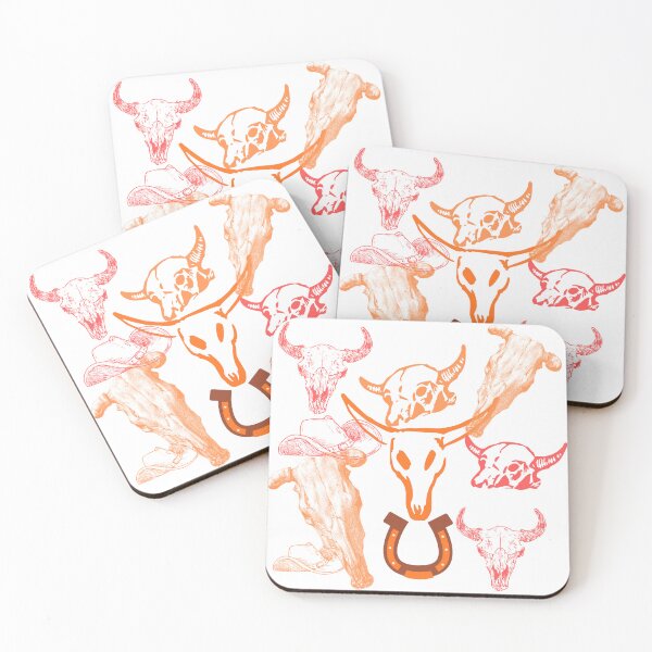 Item preview, Cow skull design in browns designed and sold by Extremeallie.