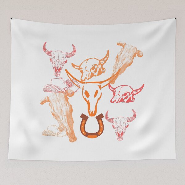 Item preview, Cow skull design in browns designed and sold by Extremeallie.