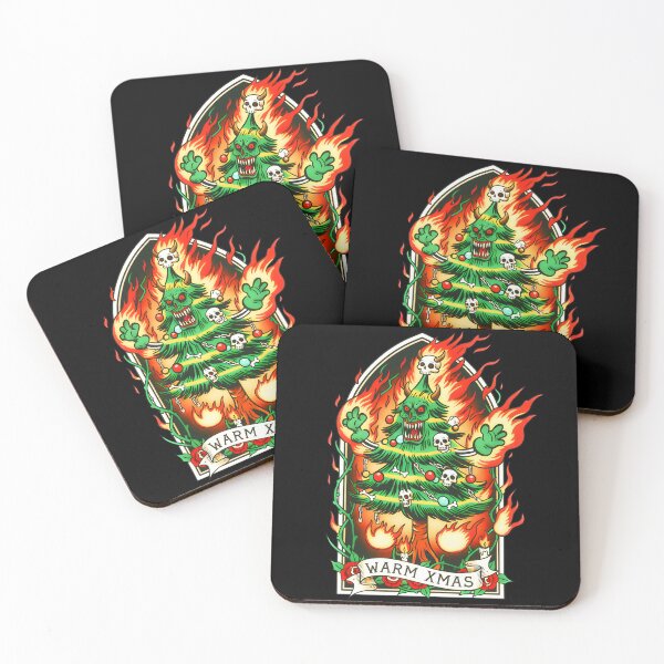 Item preview, WARM XMAS Demon Christmas Tree On Fire designed and sold by CoffinsArt.