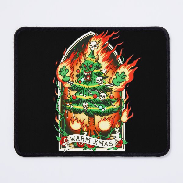 Item preview, WARM XMAS Demon Christmas Tree On Fire designed and sold by CoffinsArt.