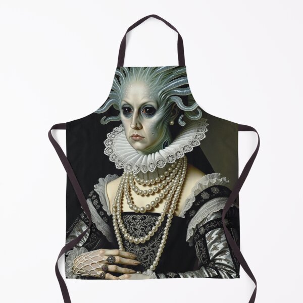 Item preview, Maria Von EctoTen'tacles a creepy citizen of Innsmouth lovecraftian Deep Ones painting horror art designed and sold by Vintage Designs +.