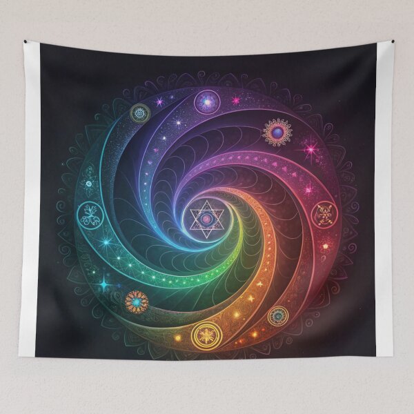 Item preview, 3 D Spiral of rainbow energy designed and sold by Lucky 777.