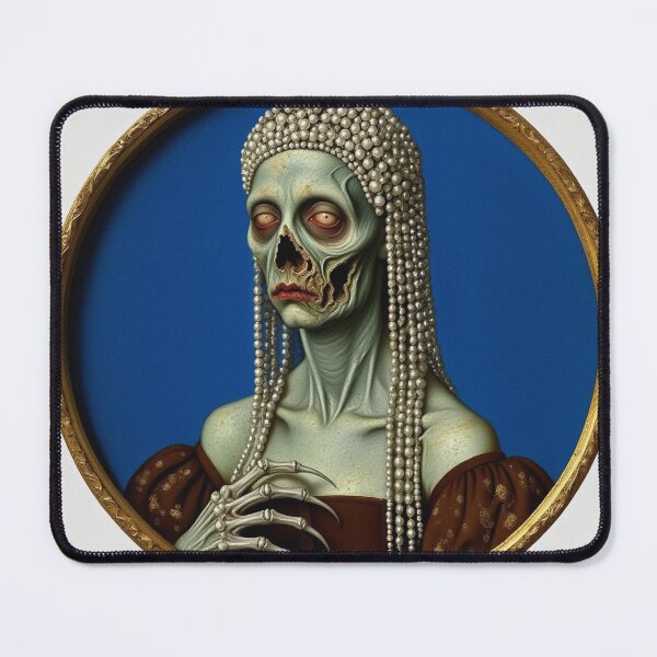 Item preview, Lady Rotte'nmouth Fi'shc'heeks a creepy citizen of Innsmouth lovecraftian Deep Ones painting horror art designed and sold by Vintage Designs +.