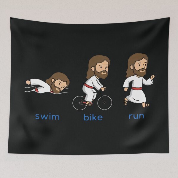 Item preview, Holy Triathlon – Swim, Bike, Run designed and sold by SidTastic .
