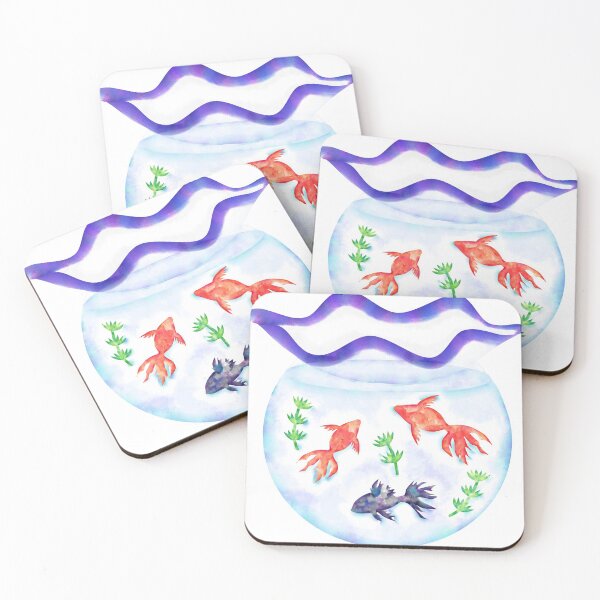 Item preview, Watercolor goldfish in bowl designed and sold by RaionKeiji.