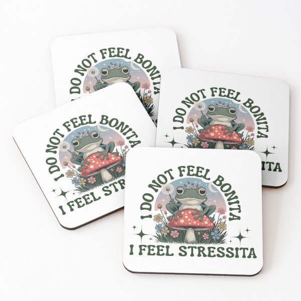 Item preview, I Do Not Feel Bonita I Feel Stressita Funny Frog Meme  designed and sold by ZACK ART.