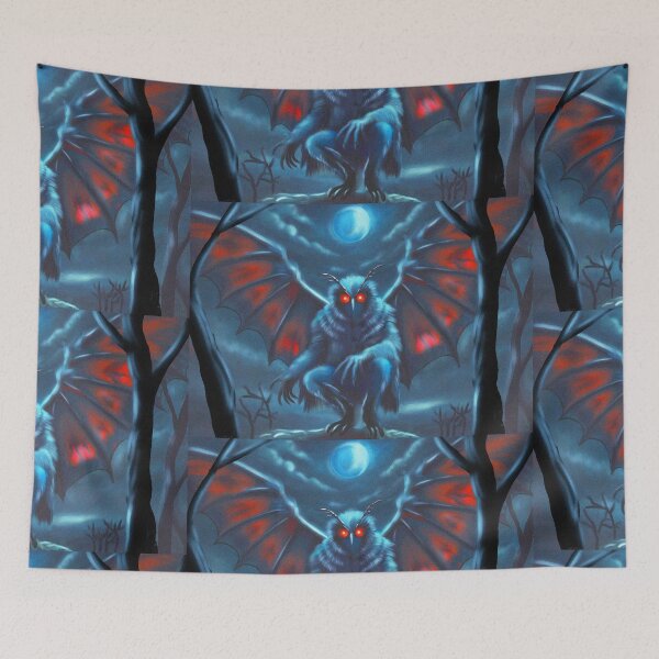 Item preview, The Owl Man Cryptid illustration art designed and sold by Vintage Designs +.