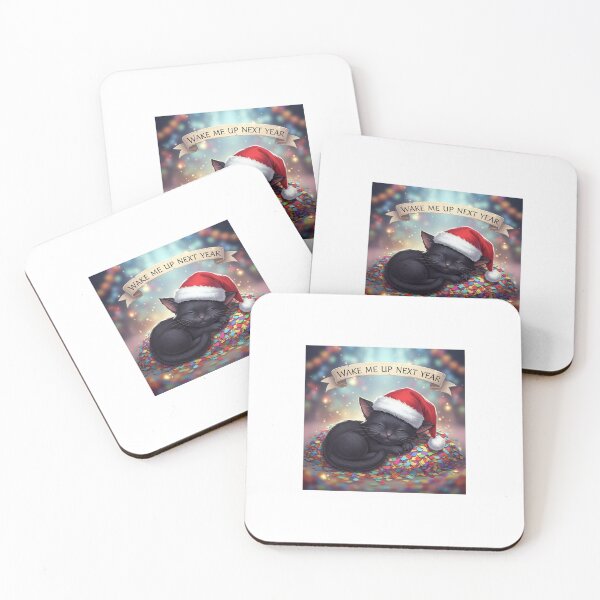 Item preview, Cute sleeping cat on confetti designed and sold by mayatA-rt.