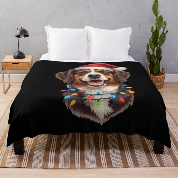 Item preview, Funny Dog in Santa Hat with Christmas Lights | Pet Mom Dad Gif designed and sold by Design_Your_Day.