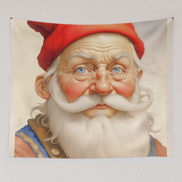 Item preview, Christmas Vintage Design Scandinavian Style Father Christmas Tompte designed and sold by LanaGustavsson.