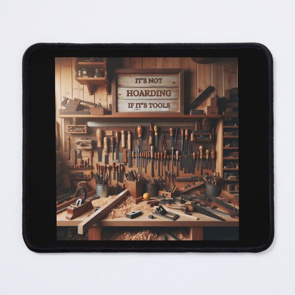 Item preview, It's Not Hoarding If It's Tools- woodworking designed and sold by Brickroad Dsigns.