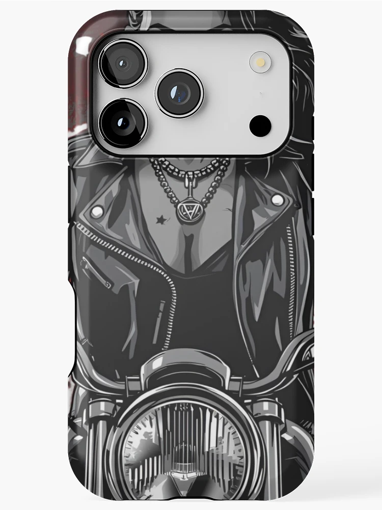 Thumbnail 1 of 4, iPhone Case, Fearless Rider designed and sold by Snappy Doodles.