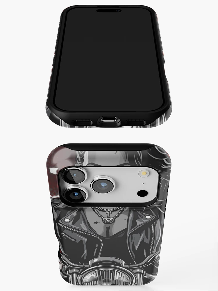 Thumbnail 3 of 4, iPhone Case, Fearless Rider designed and sold by Snappy Doodles.