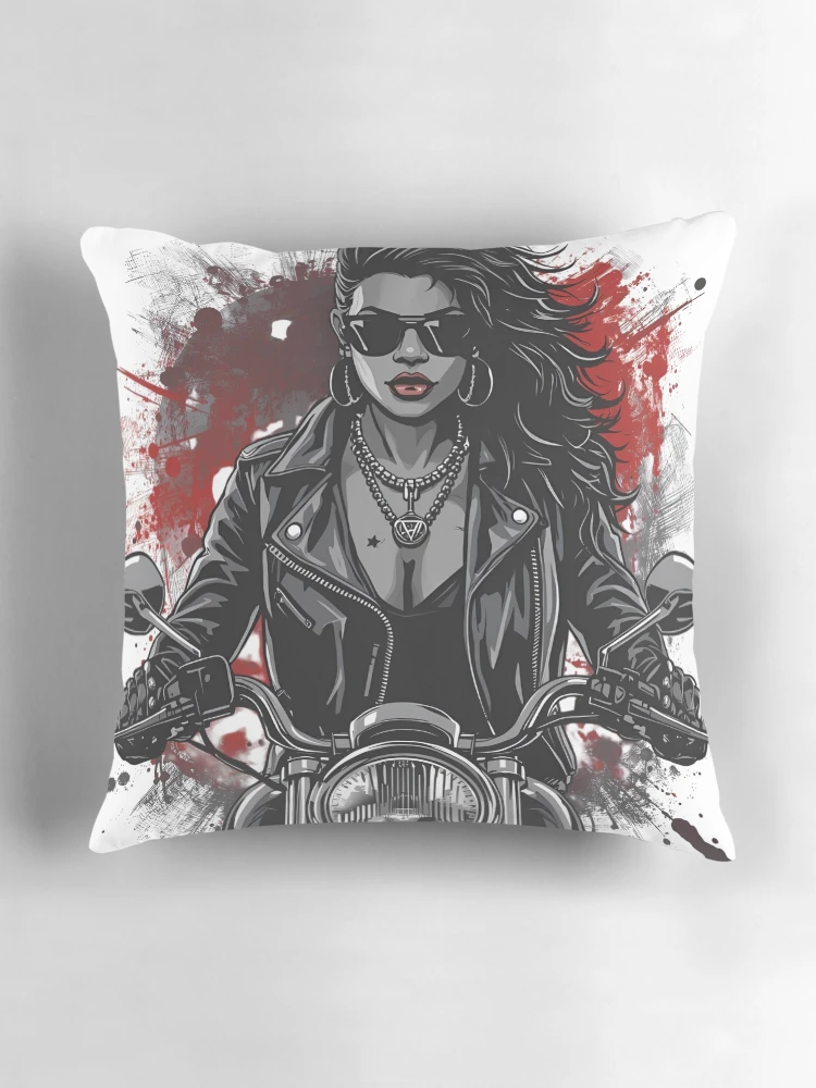 Thumbnail 3 of 4, Pillow, Fearless Rider designed and sold by Snappy Doodles.