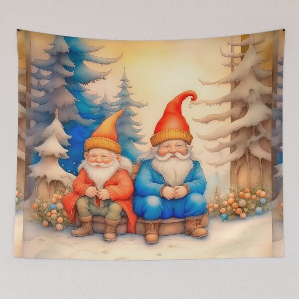 Item preview, Christmas Vintage Design Scandinavian Style Father Christmas Tompte designed and sold by LanaGustavsson.