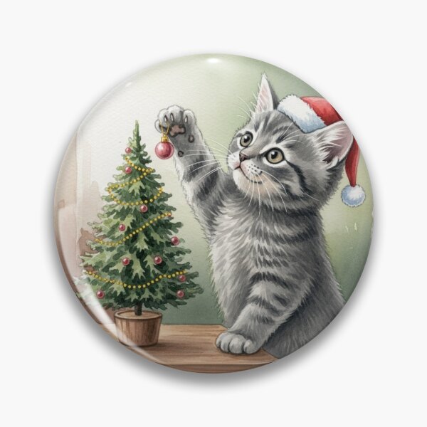 Item preview, Cute grad cat decorating christmas tree designed and sold by mayatA-rt.