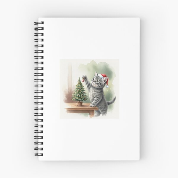 Item preview, Cute grad cat decorating christmas tree designed and sold by mayatA-rt.