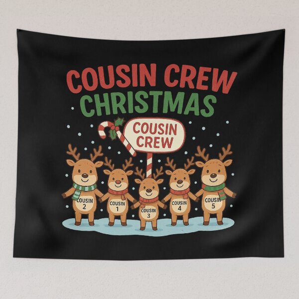 Item preview, Cousin Crew Christmas – Cute Matching Reindeer Family Shirt for Kids and Holiday Gatherings designed and sold by AddictiveDesign.