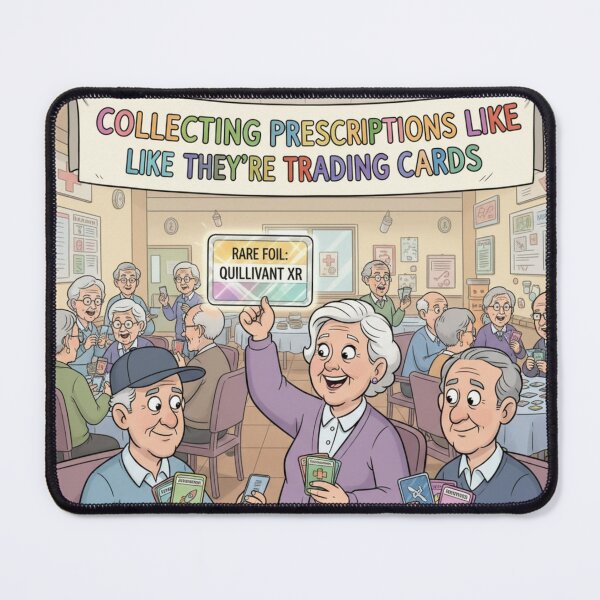 Item preview, Nursing Home Trading Cards: Quillivant XR Rare Foil designed and sold by StellarByteTees.