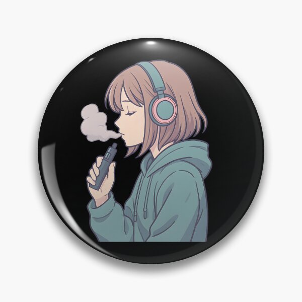 Item preview, Chill Vape Anime Girl Aesthetic designed and sold by House of Taste Vape Designs.
