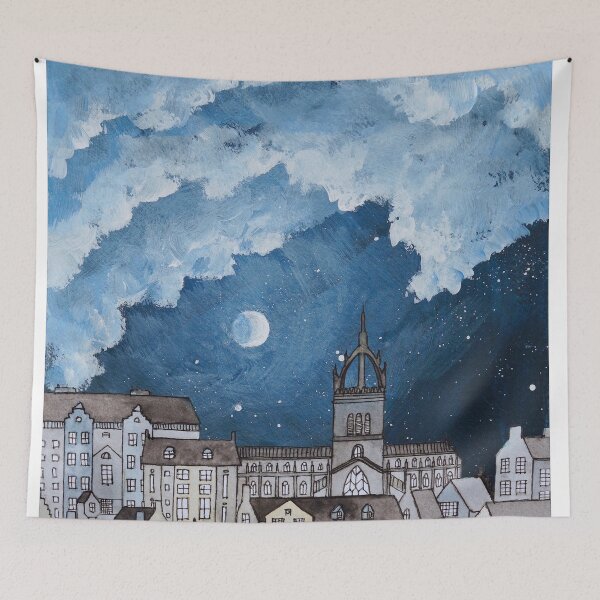 Item preview, Edinburgh night designed and sold by María Casas Watercolour Designs.