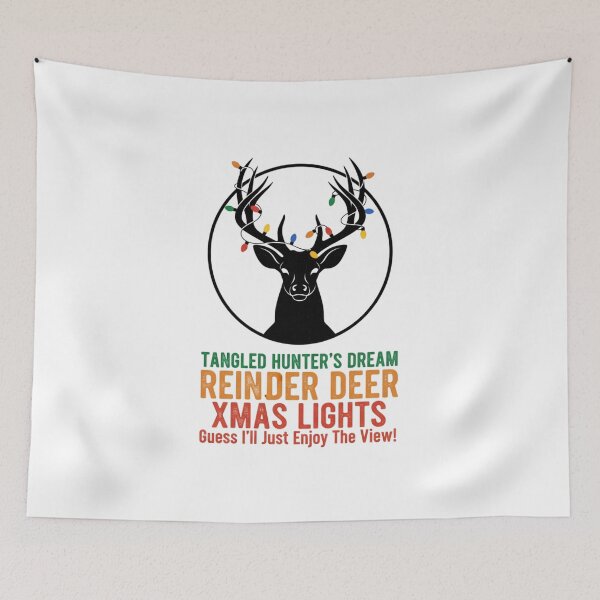Item preview, Minimalist Deer Silhouette Christmas Lights - Funny Hunter Xmas Gift designed and sold by Wear Sculpt.