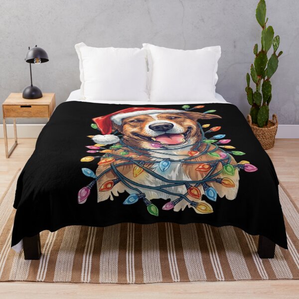 Item preview, Funny Dog in Santa Hat with Christmas Lights | Pet Mom Dad Gif designed and sold by Design_Your_Day.