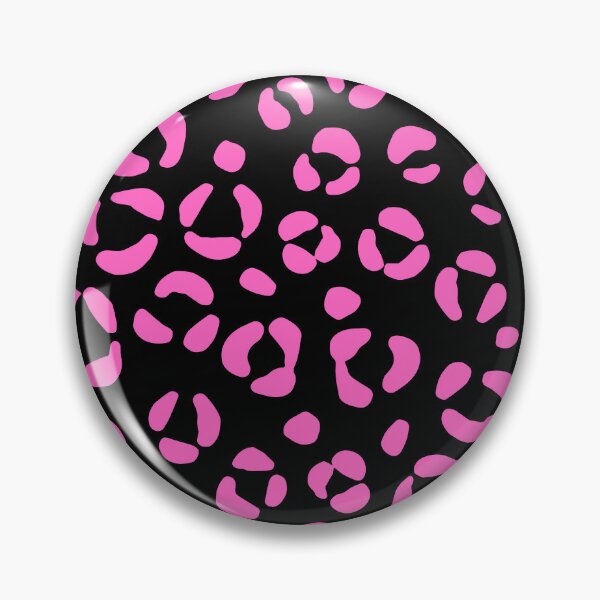 Aperçu de l'œuvre Pink Leopard Print on Black Background créée et vendue par LOUBNEY.