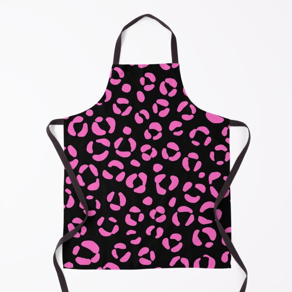 Aperçu de l'œuvre Pink Leopard Print on Black Background créée et vendue par LOUBNEY.
