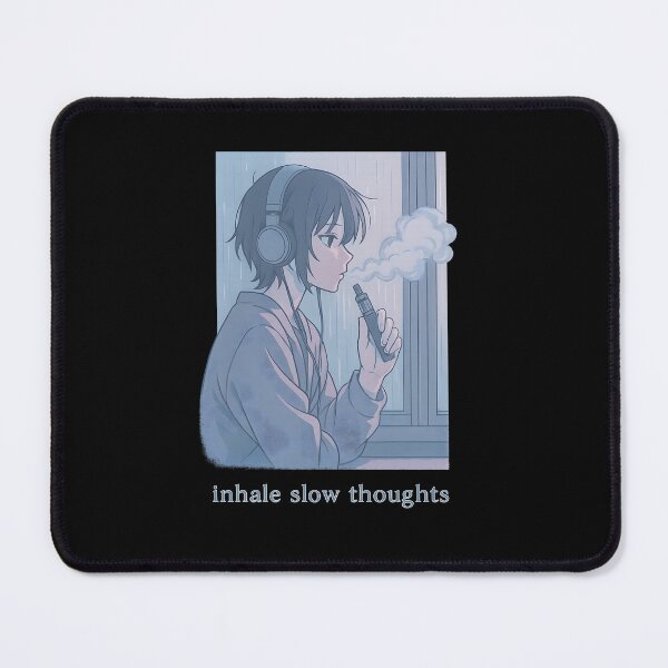 Artikelvorschau, Vaporwave Poet – Lo-Fi Anime Window Scene | Inhale Slow Thoughts entworfen und verkauft von House of Taste Vape Designs.