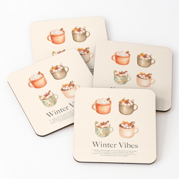 Item preview, Watercolor Illustration Winter Vibes Cozy Hot Chocolate designed and sold by ElizabethCoelho.
