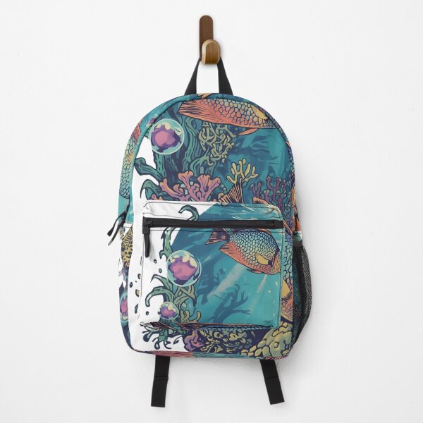 Item preview, Shimmering Coral World – Glowing Ocean Fantasy Illustration designed and sold by Valeree Store.