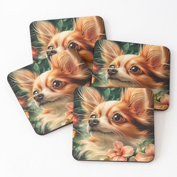 Item preview, Chihuahua Portrait with Floral Background designed and sold by PetsArt.