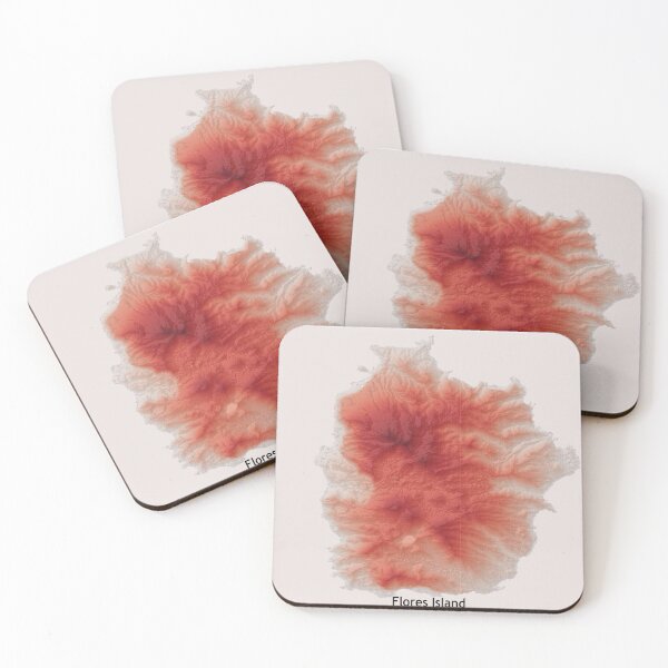 Item preview, Topographic Heat Map of Flores designed and sold by design2xstudio.