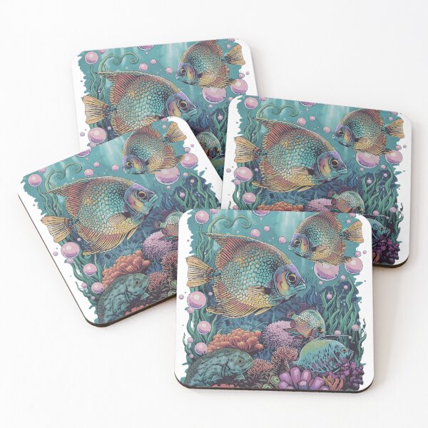 Item preview, Underwater Paradise – Colorful Fish and Coral Vector Art designed and sold by Valeree Store.