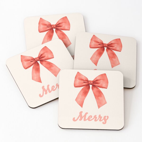 Item preview, Watercolor Pink Merry Christmas Ribbon Minimalist Design designed and sold by ElizabethCoelho.
