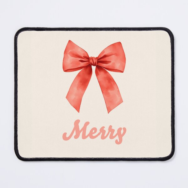 Item preview, Watercolor Pink Merry Christmas Ribbon Minimalist Design designed and sold by ElizabethCoelho.