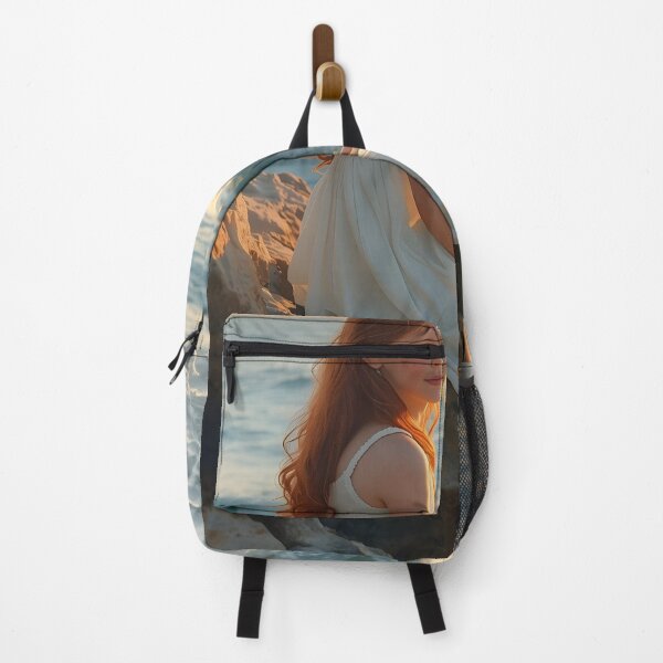 Item preview, Dreamer by the Waves – Painterly Ocean Sunset Illustration designed and sold by Valeree Store.