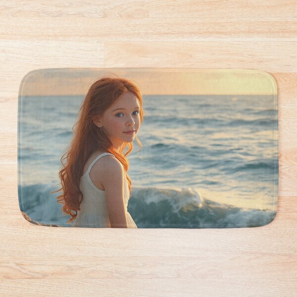 Item preview, Dreamer by the Waves – Painterly Ocean Sunset Illustration designed and sold by Valeree Store.