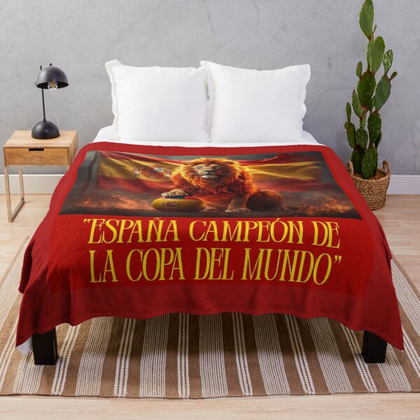 Item preview, España Campeón de la Copa del Mundo – Fiery Lion World Cup Art designed and sold by Mikhail Lovelace.