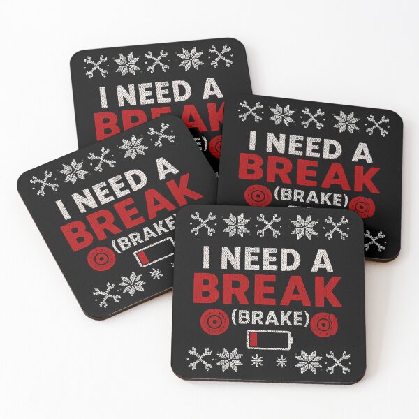 Item preview, I Need A Break (Brake) Funny Mechanic Christmas Sweater | Car Guy | Auto Repair Pun designed and sold by CarantinedChaos.