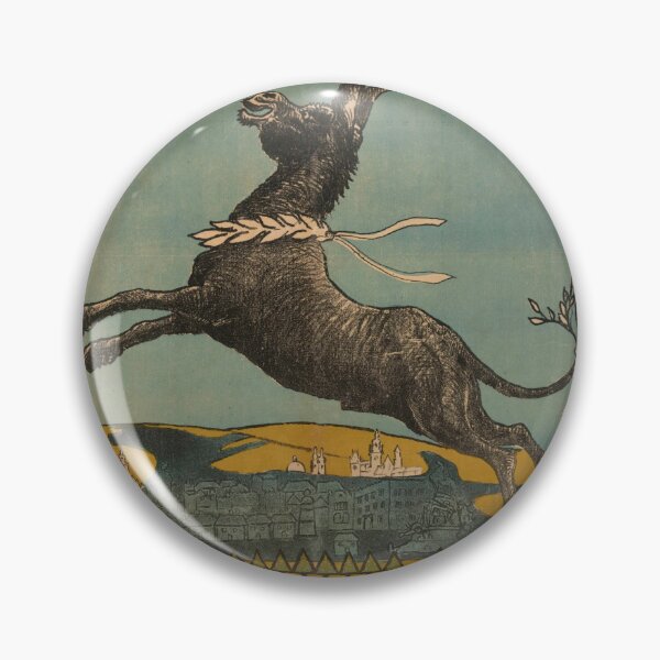 Item preview, Art Nouveau Poster | Magazine Print | Whimsical Donkey Art | Krakow Cityscape | Vintage Satire & Humor Decor designed and sold by artofuniverse.